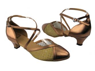 dansschoenen koper leder  